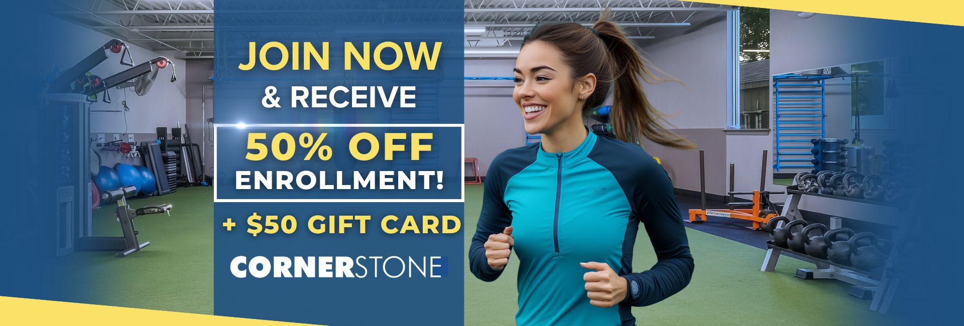 Offer – May 50% enrollment + $50 gift card